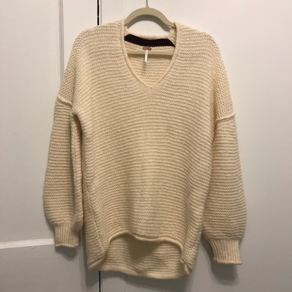 Free People oversized v-neck cozy sweater